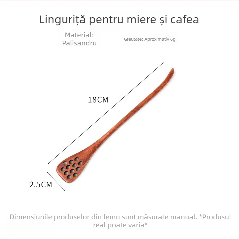 Bețișor de amestecat miere din lemn cu mâner lung, pentru cafea și lapte; linguriță de desert din lemn, protecție împotriva arsurilor, uz casnic