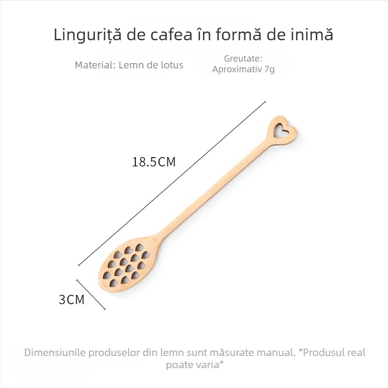 Bețișor de amestecat miere din lemn cu mâner lung, pentru cafea și lapte; linguriță de desert din lemn, protecție împotriva arsurilor, uz casnic