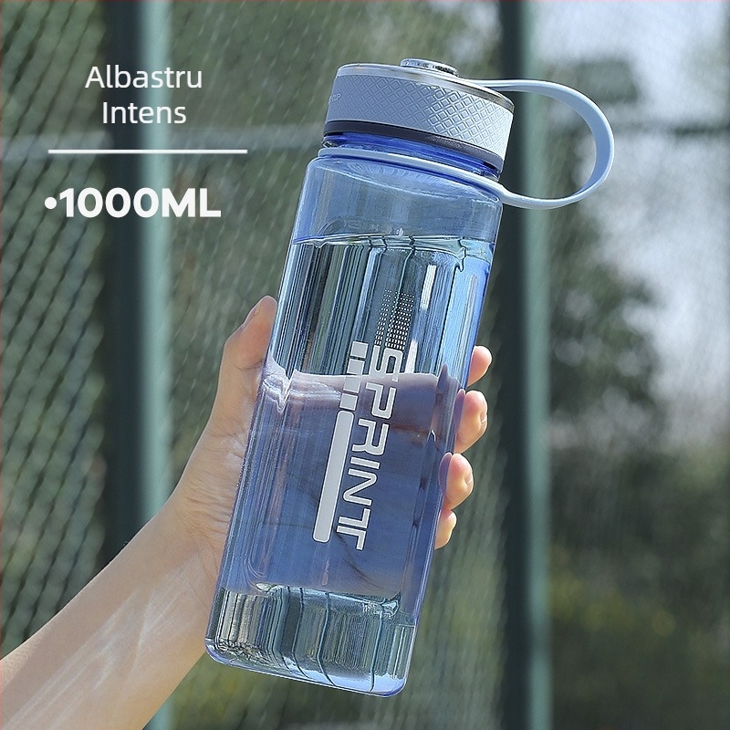 Sticlă de apă mare capacitate pentru bărbați, cupă spațială, bidon sport din plastic pentru vară, rezistentă la temperaturi înalte, anti-cadere, portabilă, ceașcă de ceai