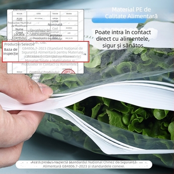 Saci lungi sigilați pentru prospețime, uz casnic, din material alimentar, pentru bucătărie, frigider și congelator, pungi ZIP pentru porționare