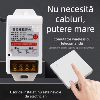 Relé wireless 220V pentru pompă de apă și iluminat casnic – întrerupător cu control dual, putere înaltă