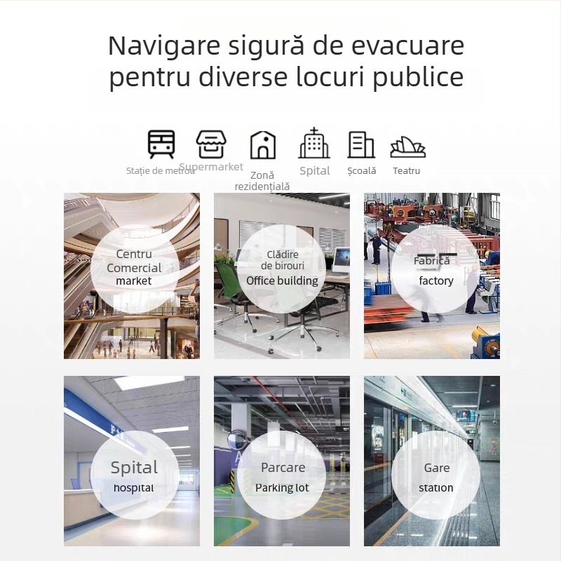 Indicator LED de evacuare la incendiu, semn de ieșire din oțel inoxidabil, 36V