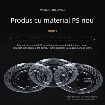 Tăvițe de unică folosință din plastic dur, aspect cristal, pentru uz casnic și banchete