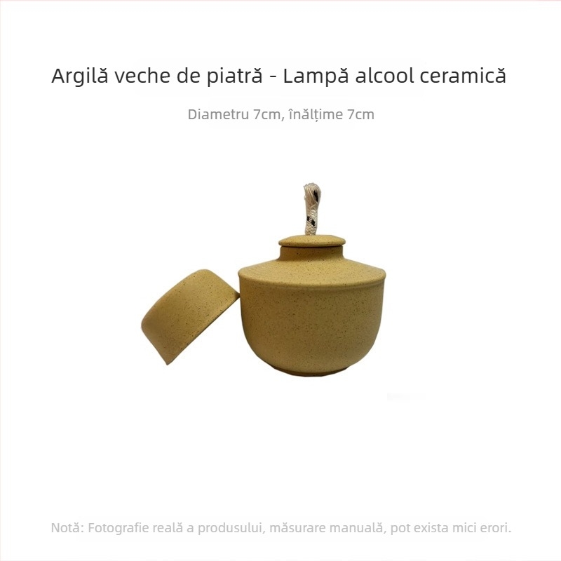 Plită ceramică pentru ceai cu lampă de alcool, pentru prepararea ceaiului Kung Fu, set de ceai pentru drumeții, încălzitor ecologic pentru fierberea apei
