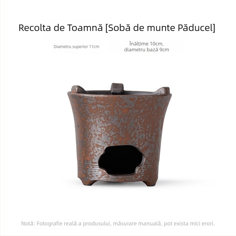 Plită ceramică pentru ceai cu lampă de alcool, pentru prepararea ceaiului Kung Fu, set de ceai pentru drumeții, încălzitor ecologic pentru fierberea apei