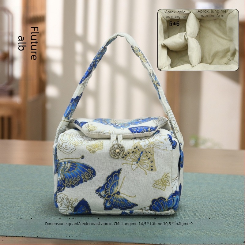 Set gaiwan de ceai cu bol cu capac, ceainic şi două ceşti; geantă din textile pentru depozitare; design robust; personalizare logo; accesorii pentru ceremonia ceaiului.