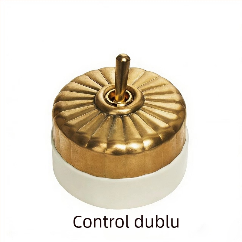 Comutator cu levier ceramic în stil retro, montaj pe suprafață, rotund, control simplu/dublu