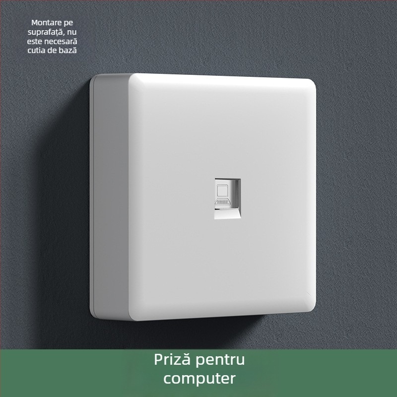 Intrerupător priză montat pe suprafață, tip 86, mare panou, prize cu cinci găuri și trei găuri, 16 A, pentru uz casnic
