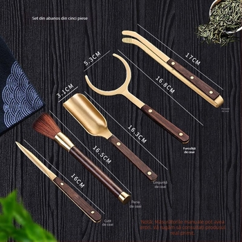 Set ceai din alamă pentru ceremonia Gongfu – accesorii de ceai