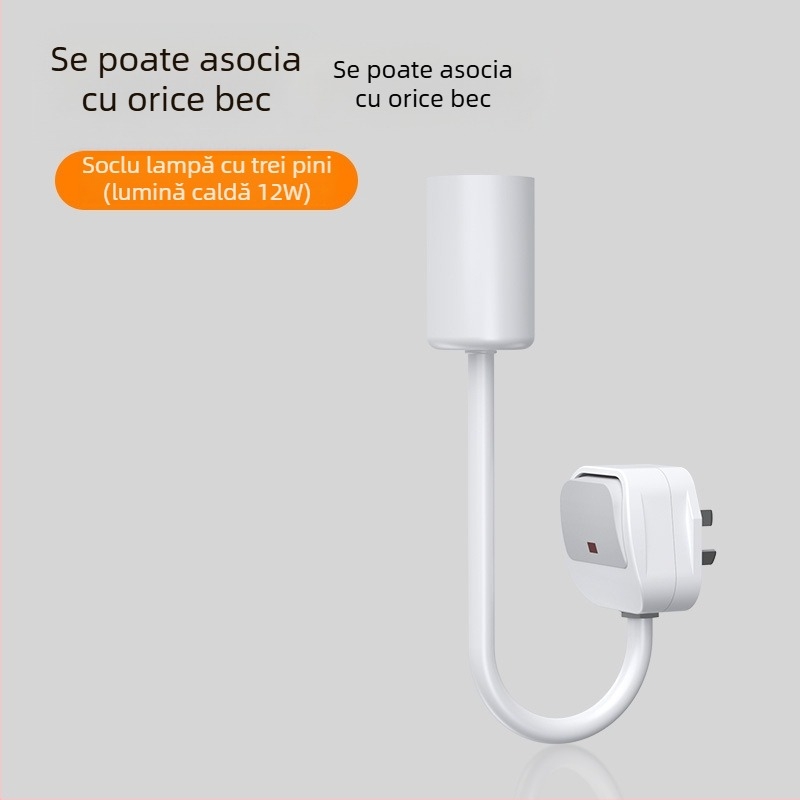 Lumină de noapte LED pentru noptieră, conectată la priză, pentru dormitor, economie de energie, super luminoasă, cu întrerupător