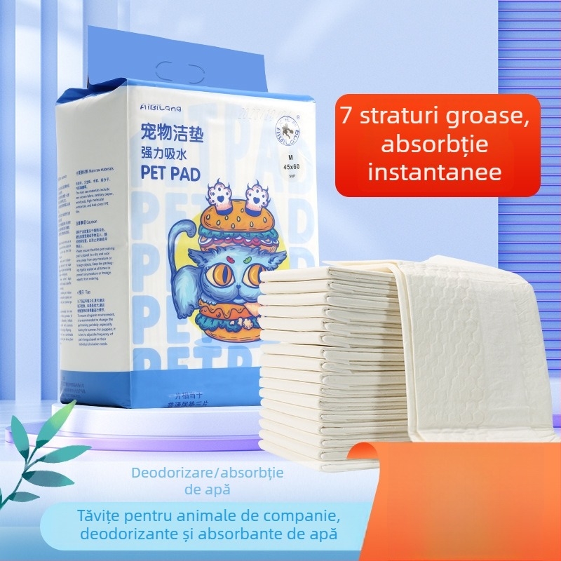 Covoraș absorbant pentru urină pentru animale de companie, gros, cu deodorizant, pentru câini și pisici