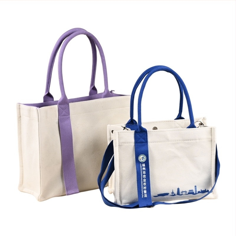 Geantă tote laminată goală, geantă din pânză, geantă de mână din bumbac, geantă pentru studenți în publicitate culturală și creativă, cu logo personalizat