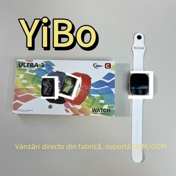 Smartwatch Ultra 3 AL cu două curele și conectare Bluetooth