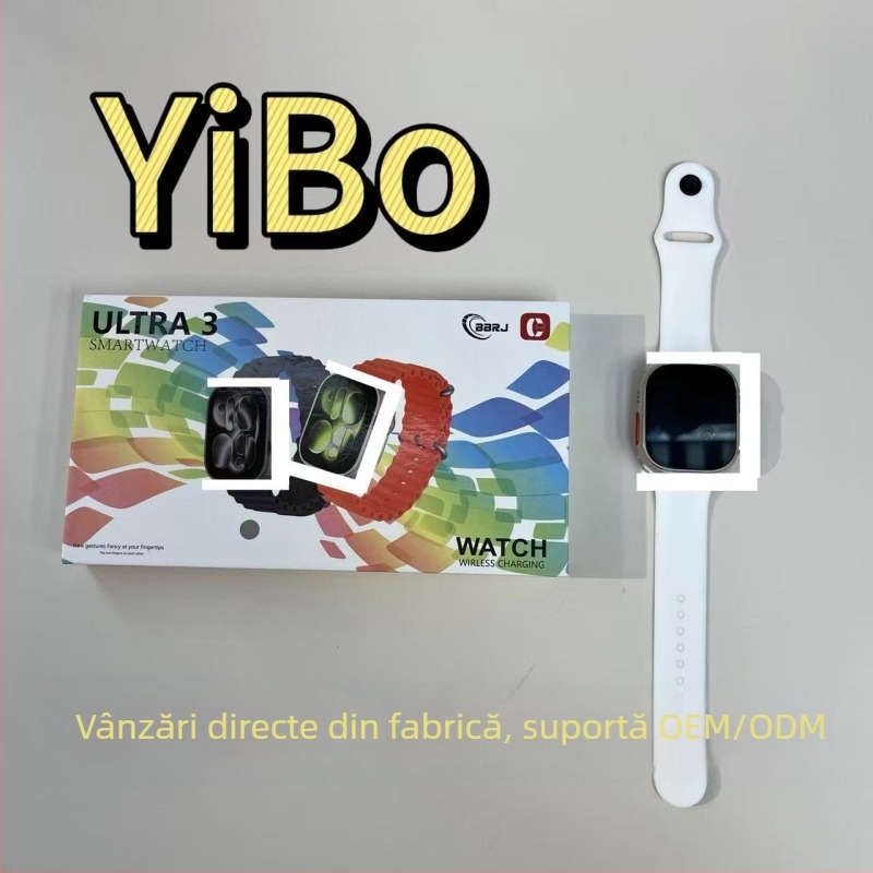 Smartwatch Ultra 3 AL cu două curele și conectare Bluetooth