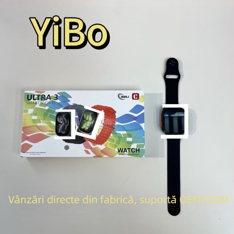 Smartwatch Ultra 3 AL cu două curele și conectare Bluetooth