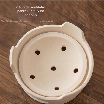 Set pentru prepararea ceaiului cu ceainic ceramic, set complet pentru ceai și ceai cu lapte, aragaz exterior pe cărbune