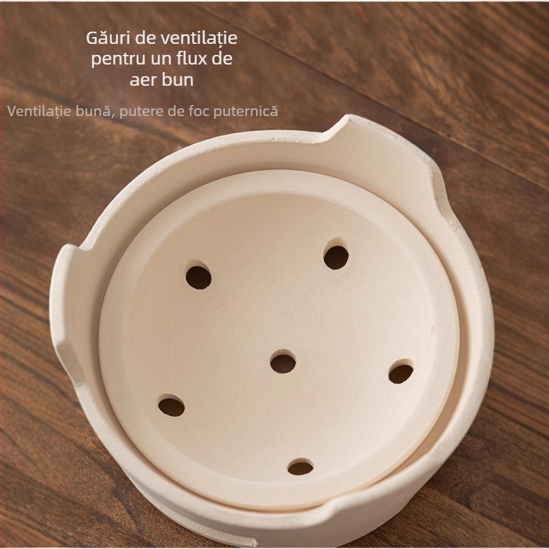Set pentru prepararea ceaiului cu ceainic ceramic, set complet pentru ceai și ceai cu lapte, aragaz exterior pe cărbune
