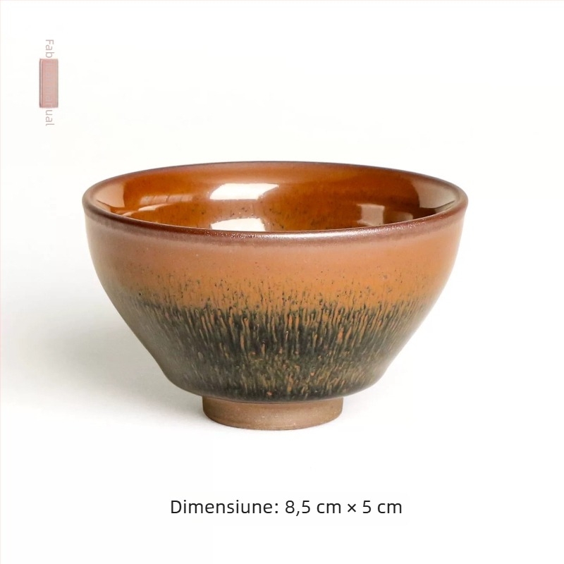 Dragon Kiln cuptor cu lemn – ceașcă albă cu scoică, ceașcă de maestru, set de ceai Kung Fu, ceașcă mare din ceramică