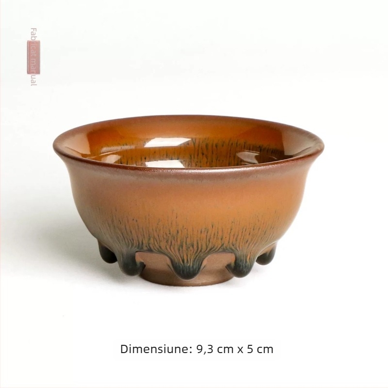 Dragon Kiln cuptor cu lemn – ceașcă albă cu scoică, ceașcă de maestru, set de ceai Kung Fu, ceașcă mare din ceramică