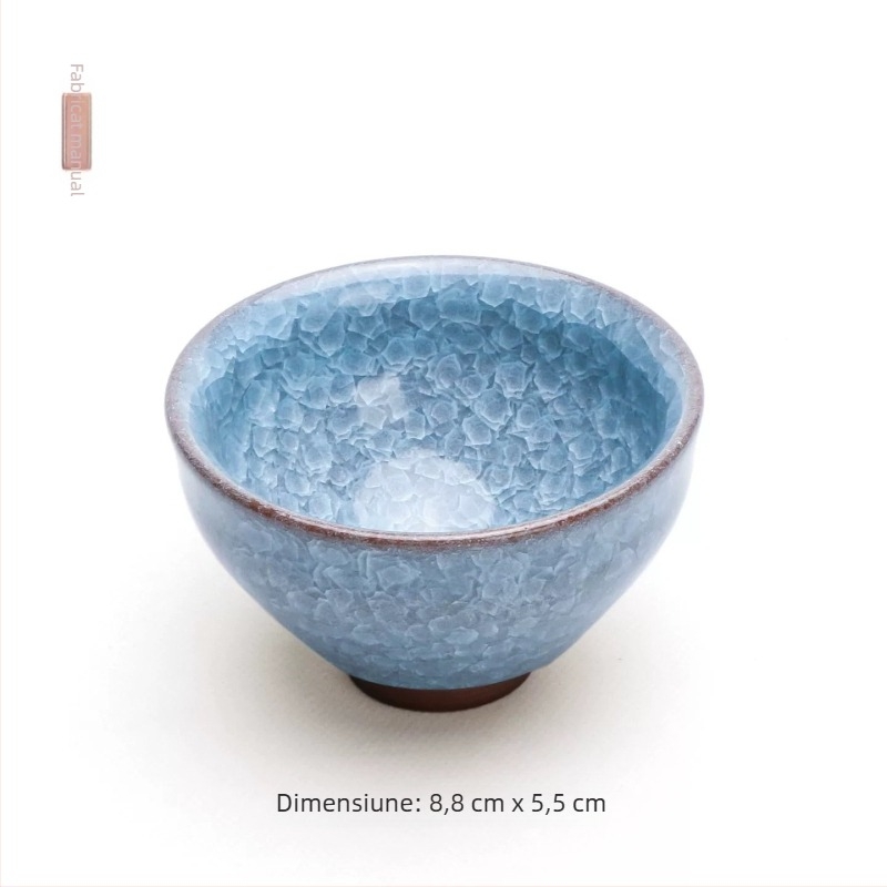 Dragon Kiln cuptor cu lemn – ceașcă albă cu scoică, ceașcă de maestru, set de ceai Kung Fu, ceașcă mare din ceramică