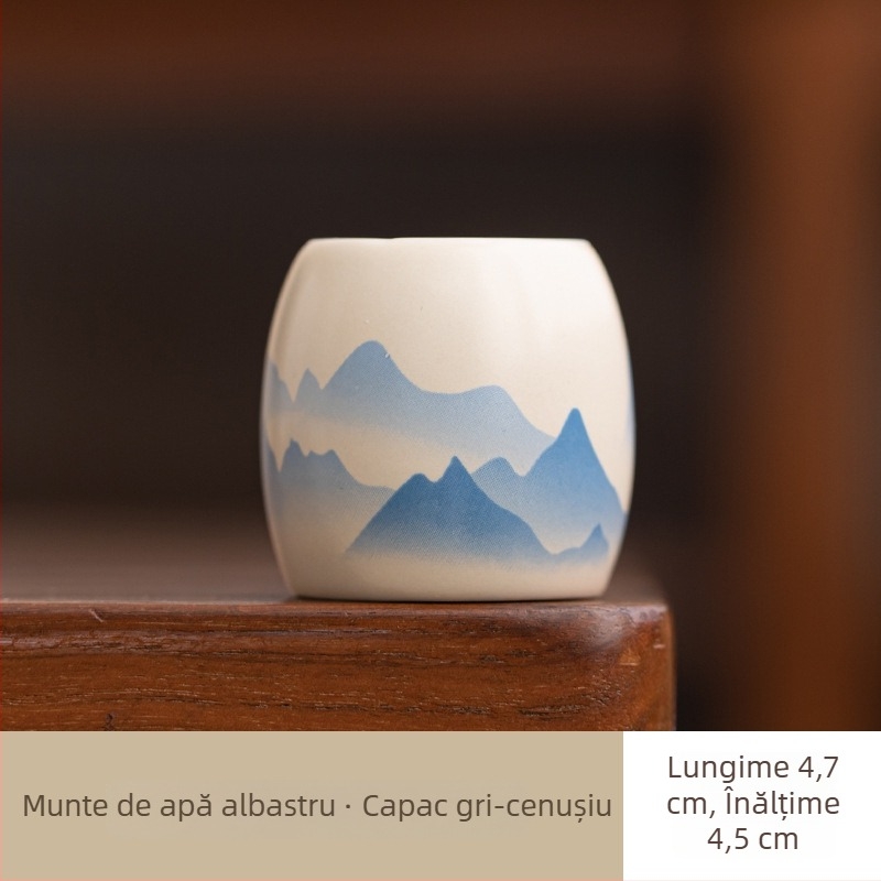 Suport ceramic pentru capacul ceainicului cu glazură din cenușă, suport pentru capac și decor pentru ceremonia ceaiului, lucrat manual