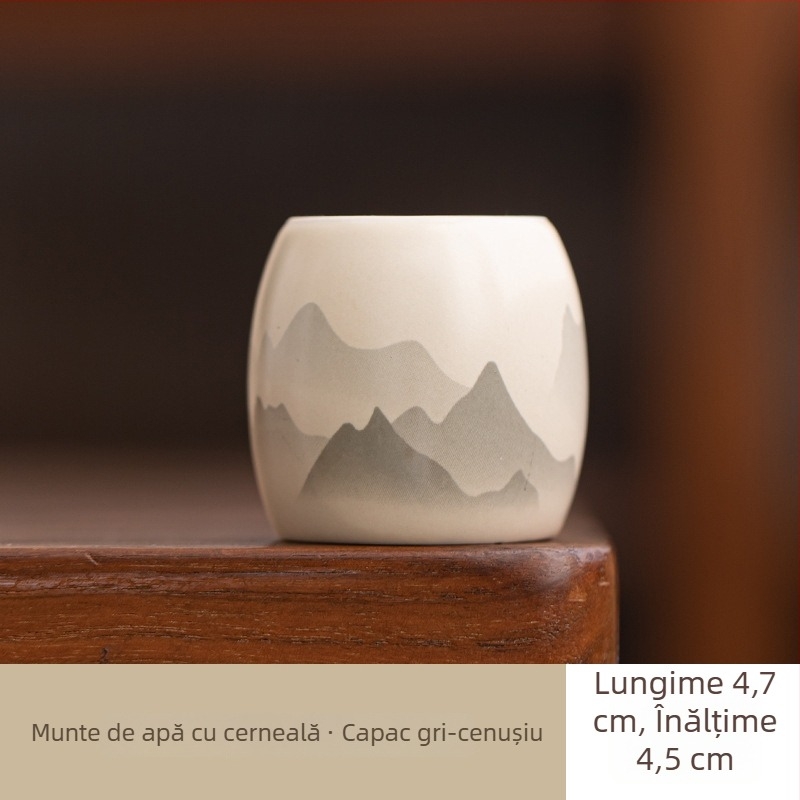 Suport ceramic pentru capacul ceainicului cu glazură din cenușă, suport pentru capac și decor pentru ceremonia ceaiului, lucrat manual