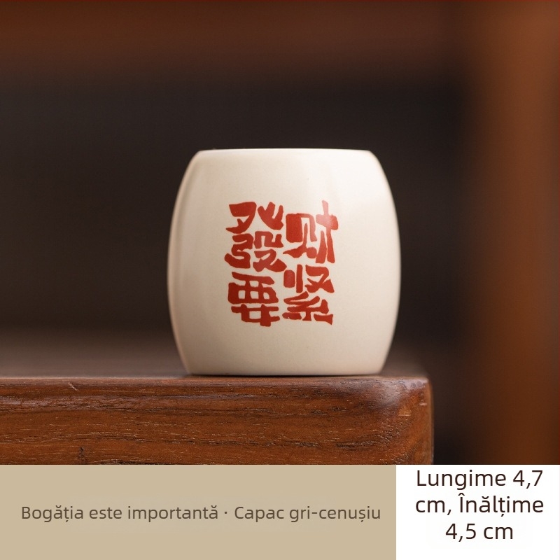 Suport ceramic pentru capacul ceainicului cu glazură din cenușă, suport pentru capac și decor pentru ceremonia ceaiului, lucrat manual