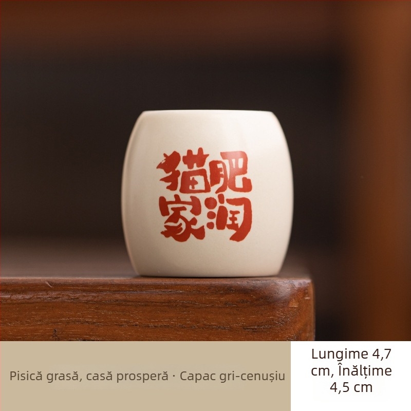 Suport ceramic pentru capacul ceainicului cu glazură din cenușă, suport pentru capac și decor pentru ceremonia ceaiului, lucrat manual