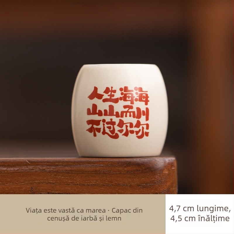Suport ceramic pentru capacul ceainicului cu glazură din cenușă, suport pentru capac și decor pentru ceremonia ceaiului, lucrat manual