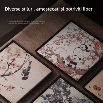 Tavă de ceai absorbant, set compact Kung Fu, stil chinezesc, model 2025, suport mini pentru ceainic pentru o singură persoană