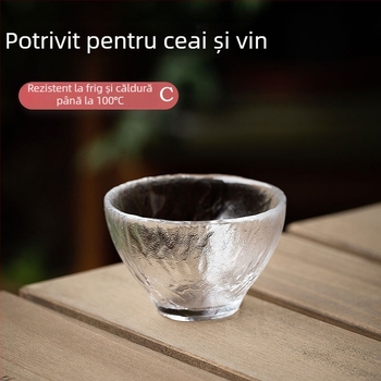 Ceașcă de ceai din cristal în stil japonez, cu aurire, pentru uz casnic — ceașcă Gongfu individuală
