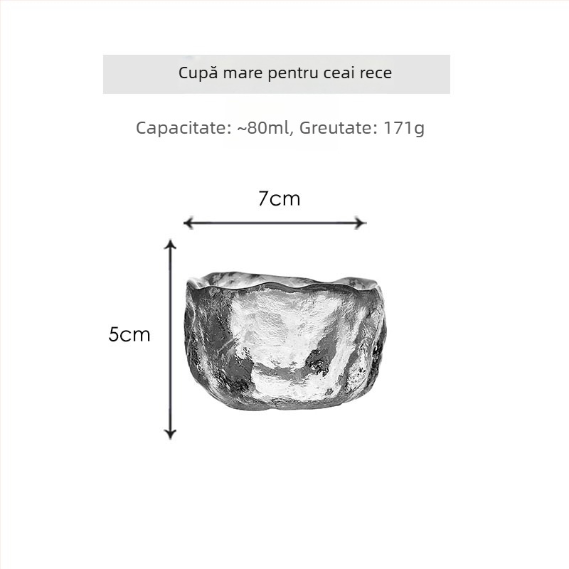 Ceașcă de ceai din cristal în stil japonez, cu aurire, pentru uz casnic — ceașcă Gongfu individuală