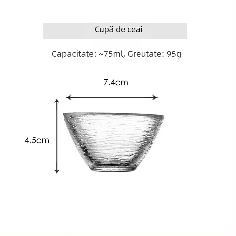 Ceașcă de ceai din cristal în stil japonez, cu aurire, pentru uz casnic — ceașcă Gongfu individuală