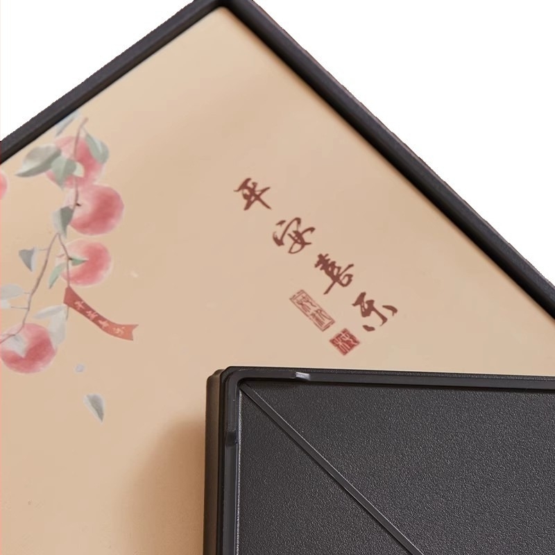 Tavă pătrată pentru infuzie uscată în stil chinezesc nou, design retro național, suprafață absorbantă pentru apă, suport pentru ceainic, set Kung Fu de ceai și masă de ceai