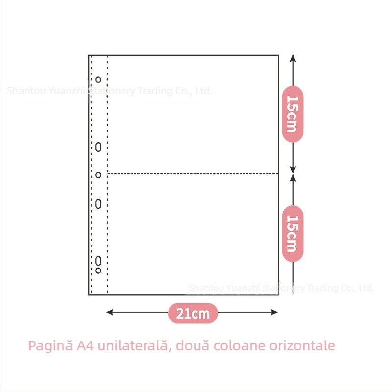 Album de carduri din piele A4 cu 9 buzunare, sistem cu foi detașabile, pentru suveniruri ale vedetelor, 50 de pagini, imprimare logo disponibil.