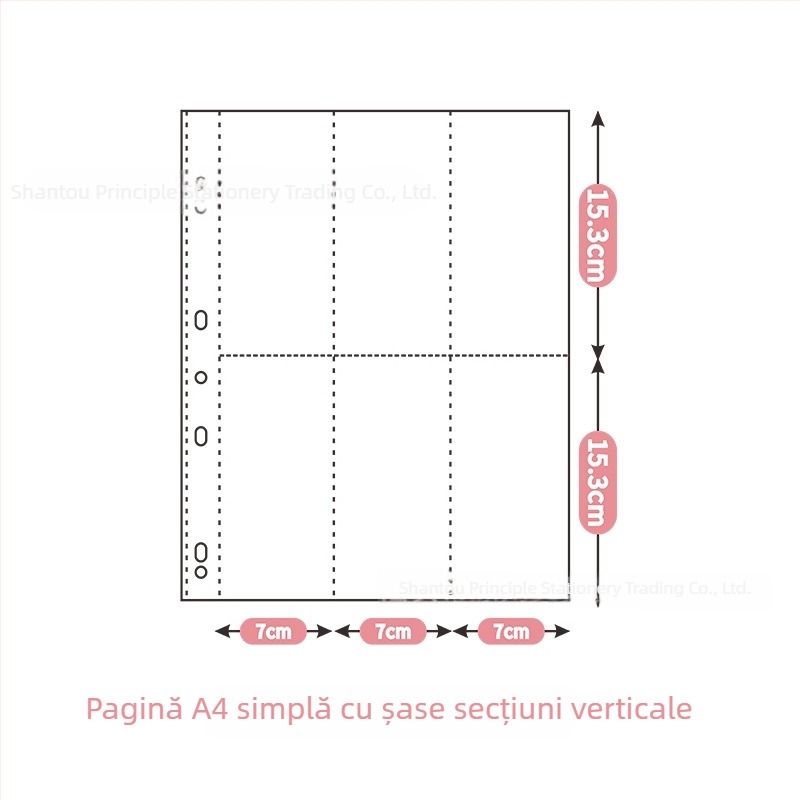 Album de carduri din piele A4 cu 9 buzunare, sistem cu foi detașabile, pentru suveniruri ale vedetelor, 50 de pagini, imprimare logo disponibil.