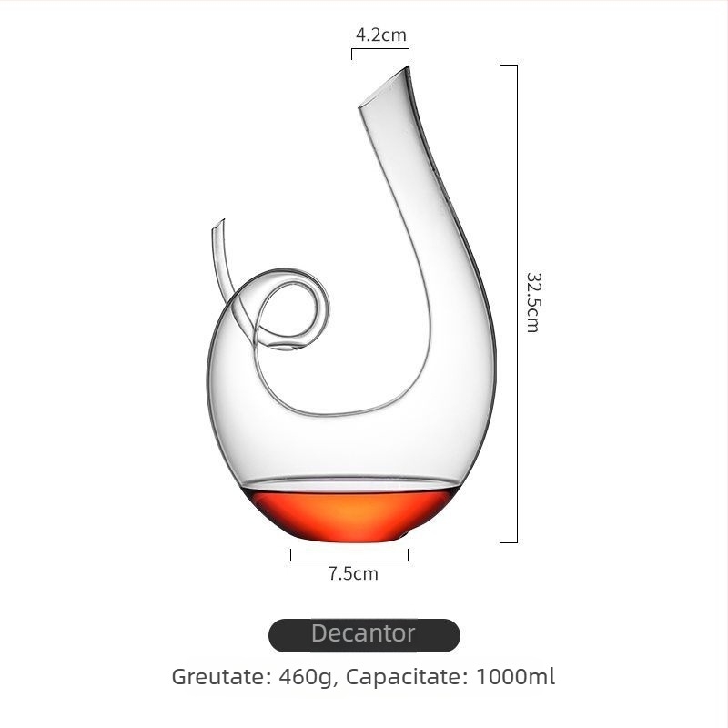 Decantor mic rapid din sticlă de cristal fără plumb, pentru vin roșu, stil european, decantor personalizat