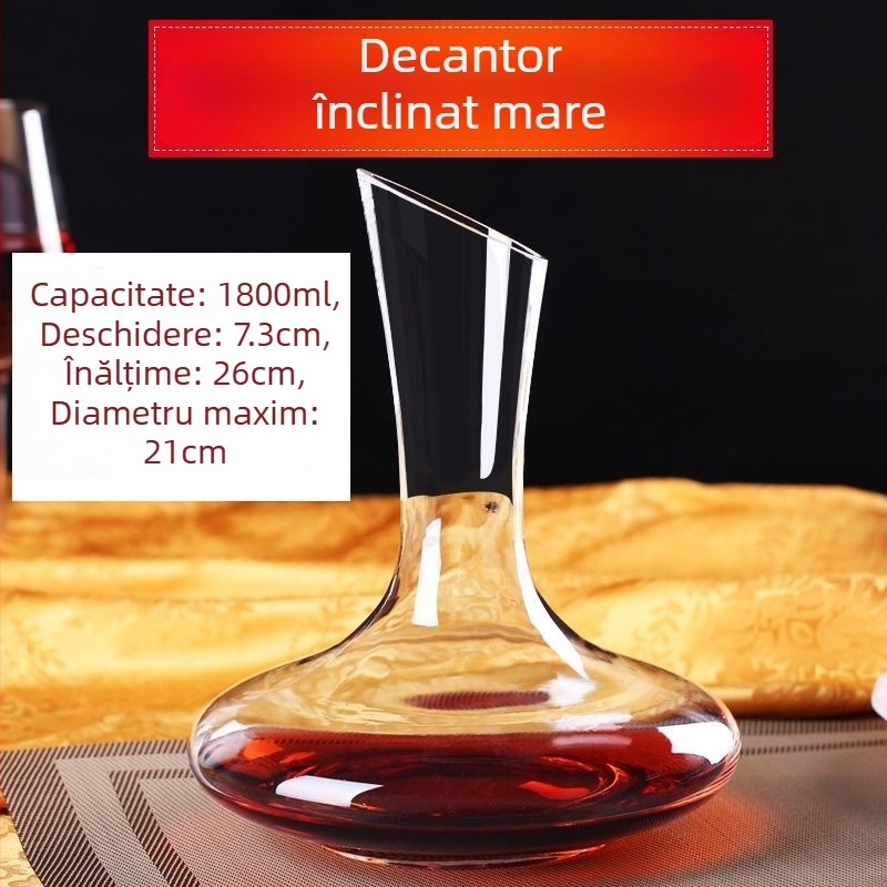 Decantor mic rapid din sticlă de cristal fără plumb, pentru vin roșu, stil european, decantor personalizat