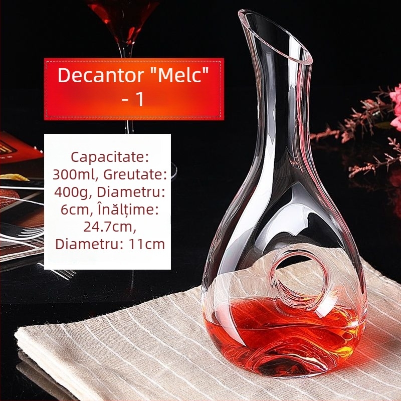 Decantor mic rapid din sticlă de cristal fără plumb, pentru vin roșu, stil european, decantor personalizat