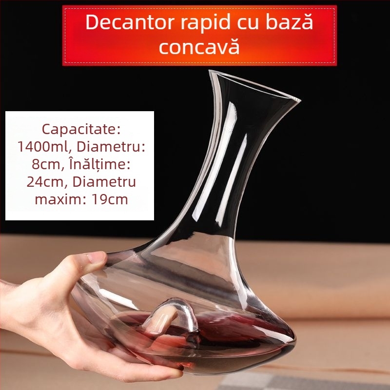Decantor mic rapid din sticlă de cristal fără plumb, pentru vin roșu, stil european, decantor personalizat
