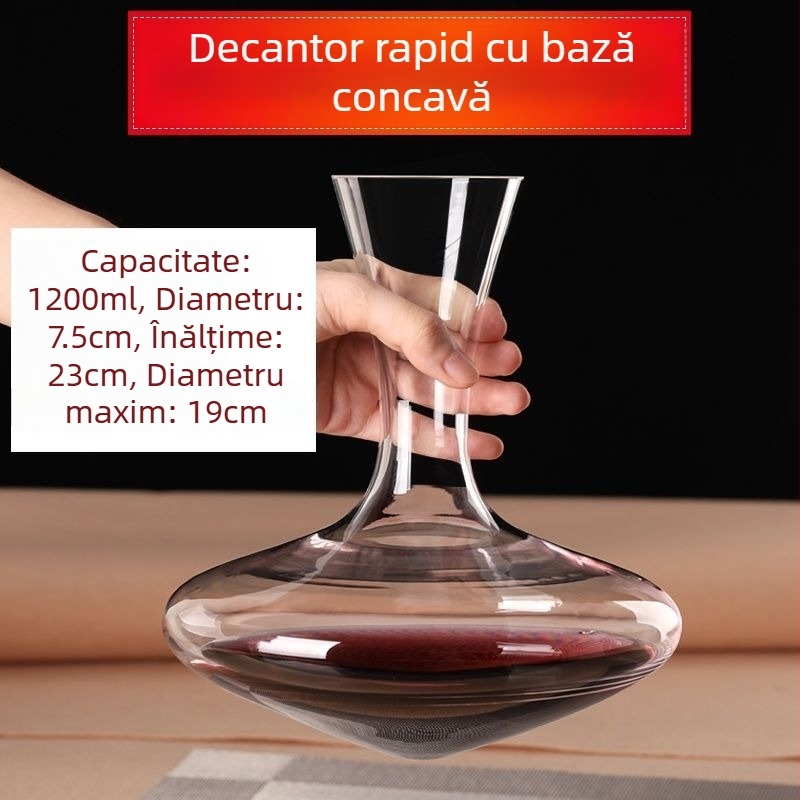 Decantor mic rapid din sticlă de cristal fără plumb, pentru vin roșu, stil european, decantor personalizat