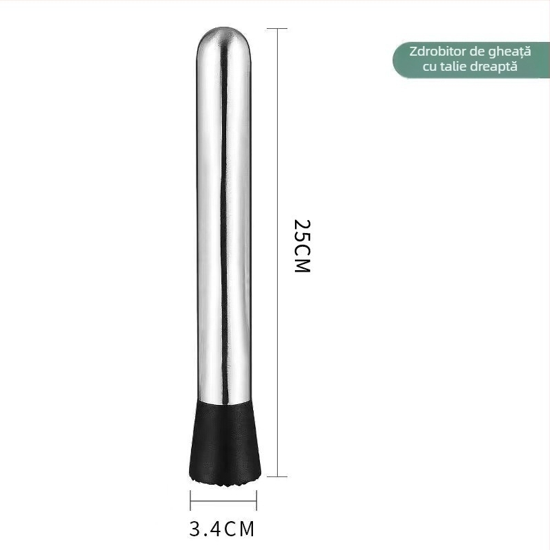 304 oțel inoxidabil – unealtă pentru zdrobirea gheții pentru cocktailuri, bețișor electroplacat pentru zdrobirea gheții, ciocan pentru lămâie, bețișor pentru cocktail