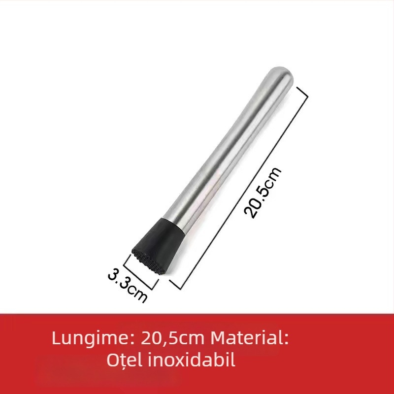 304 oțel inoxidabil – unealtă pentru zdrobirea gheții pentru cocktailuri, bețișor electroplacat pentru zdrobirea gheții, ciocan pentru lămâie, bețișor pentru cocktail