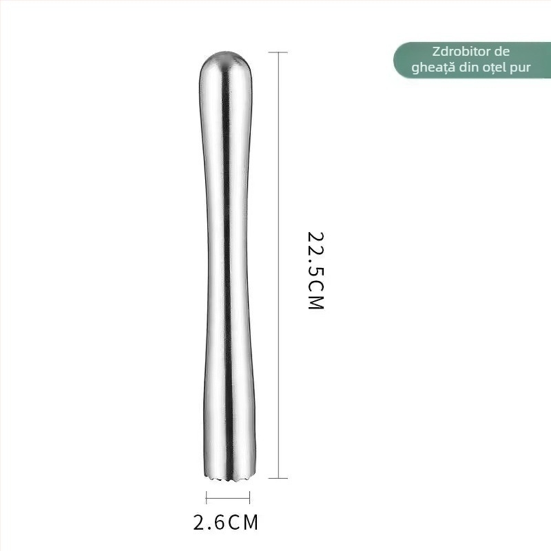 304 oțel inoxidabil – unealtă pentru zdrobirea gheții pentru cocktailuri, bețișor electroplacat pentru zdrobirea gheții, ciocan pentru lămâie, bețișor pentru cocktail