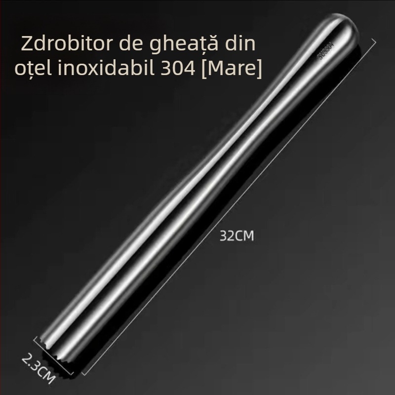 304 oțel inoxidabil – unealtă pentru zdrobirea gheții pentru cocktailuri, bețișor electroplacat pentru zdrobirea gheții, ciocan pentru lămâie, bețișor pentru cocktail