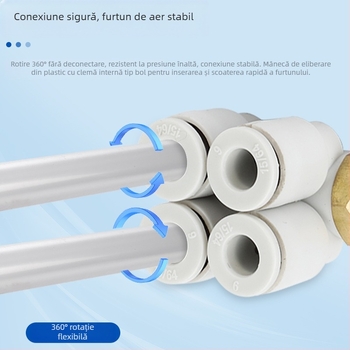 Sway cuplaj pneumatic KQ cu două capete, 2 grupuri, cuplă rotativă cu inserare rapidă KQ2ZD