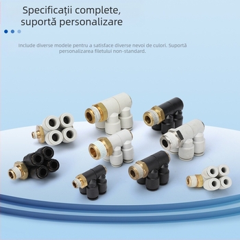 Sway cuplaj pneumatic KQ cu două capete, 2 grupuri, cuplă rotativă cu inserare rapidă KQ2ZD