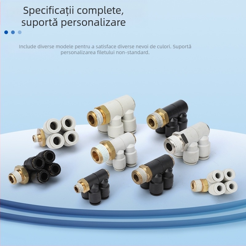 Sway cuplaj pneumatic KQ cu două capete, 2 grupuri, cuplă rotativă cu inserare rapidă KQ2ZD