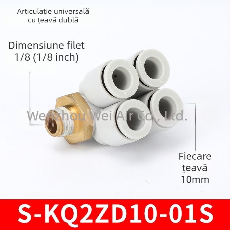 Sway cuplaj pneumatic KQ cu două capete, 2 grupuri, cuplă rotativă cu inserare rapidă KQ2ZD