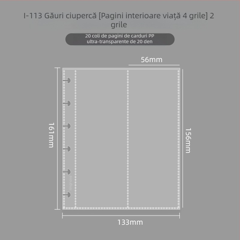 Album foto în stil Instagram, cu închizător de ciupercă și grilaj cu patru secțiuni pentru fotografii instantanee